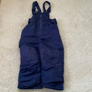 Snow bib, dark blue. Size 18 mths. Smoke free and per free home